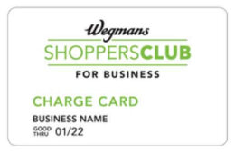 Wegmans Shoppers Club for Business Charge Card